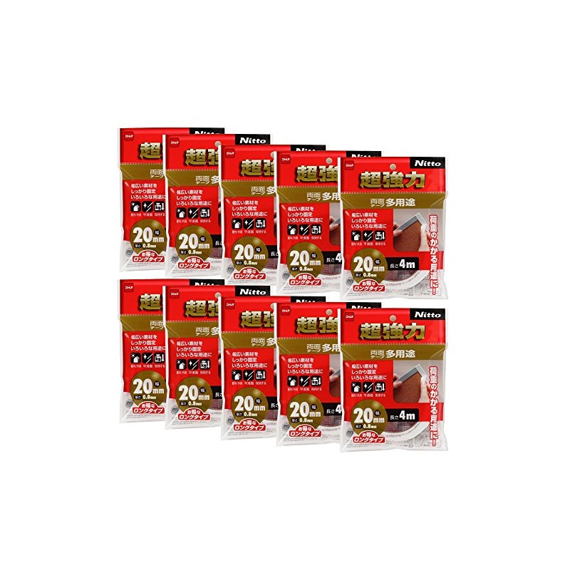 Nitoms T4543 Super Strong Double Sided Tape, Multi-purpose, 0.8 inches
