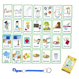 My Daily Routine Cards 27 Flash Cards for Visual aid Special Ed, Speech Delay Non Verbal Children and Adults with Autism or Special Needs