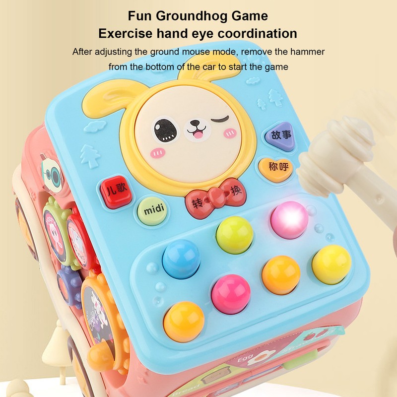 Bus Beat A Mole Toy Educational Sound Light Interactive Musical