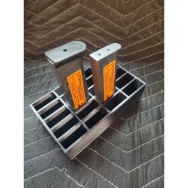 Handmade 20 slot 1911 mag holder magazine storage 45 auto acp rack safe shelf black