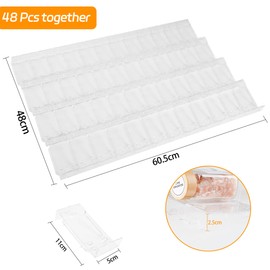 yeuk Spice Drawer Organizer,36 Pack free Combination Drawer Spice Organizer,Transparent Acrylic Drawer Seasoning Organizer,Spice rack for Drawer(Jars not included)