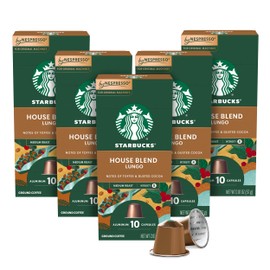 Starbucks by Nespresso Original Line, House Blend, Medium Roast Coffee, 50-count Espresso Pods