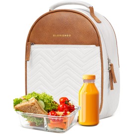 Hihealer Insulated Lunch Box Bag for Women - Adult Vegan Leather Lightweight Cute Stylish Waterproof Leakproof Lunch Tote Cooler for Work Picnic Travel - Teacher Mothers Day Christmas Gifts for Women