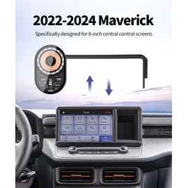 Masergogo Wireless Charging car Phone Holder for Ford Maverick 2022-2024 Accessories 8 inch Screen Fixed Clip,360° Rotation car Phone Mount Compatible with MagSafe