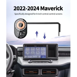 Masergogo Wireless Charging car Phone Holder for Ford Maverick 2022-2024 Accessories 8 inch Screen Fixed Clip,360° Rotation car Phone Mount Compatible with MagSafe
