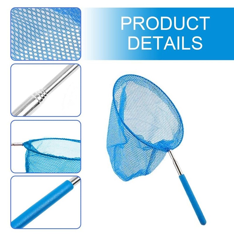 Zerodis Pool Skimmer Net, Hand Leaf Skimmer Net with Telescopic