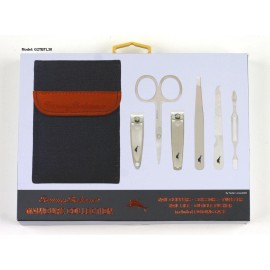 Tommy Bahama Nail Care Kit Manicure Collection with Case - Navy/Brown G2TBTL30