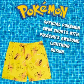 Boys Pikachu Swim Shorts 11-12 Years Yellow