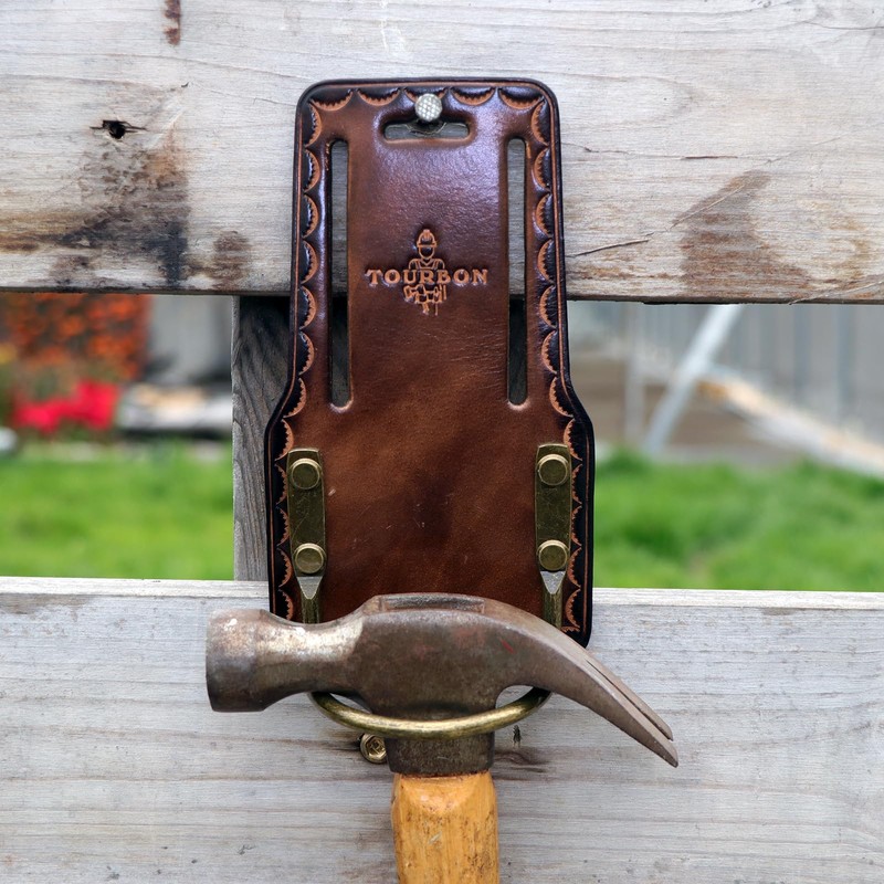 TOURBON Leder-Hammerhalter, Axt, Garten-Handwerkzeuge, Holster für Tischler, Bauarbeiter, passend für
