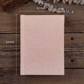 Pssoss Small 4x6 Photo Album with Writing Space Holds 20 Photos Ideal for Wedding Theme-Album and Baby Photo Album (Beige)