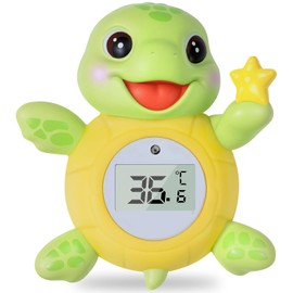 Sea Turtle Baby Bath Thermometer Digital - Bath Thermometer for Baby Bath, Water Thermometer for Babies with Clear Display, for Safe Bathing of Newborns and Toddlers