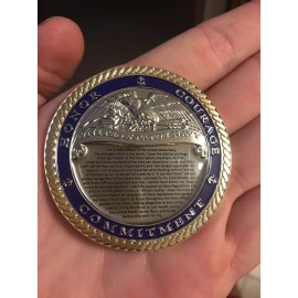 2-1/4 Inch U.S. Navy Petty Officer Third Class Challenge Coin Two Tone