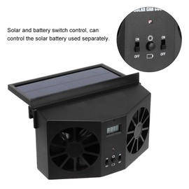 Suuonee Solar Fan, 2W Tragbares Mini Auto Solar Fan Automobile Air Vent Ventilator L¨¹fter Schwarz