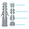 300Pcs Assorted Wall Plugs Set Gray Plastic Column Expansion Pipe