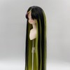 Doll Long Straight Wigs Dual Color Simulation Soft High Temperature