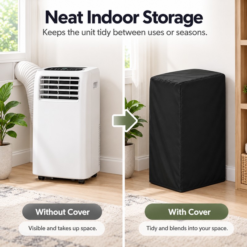Portable Air Conditioner Cover 40x46x75cm, Reusable Polyester Dust Protector for