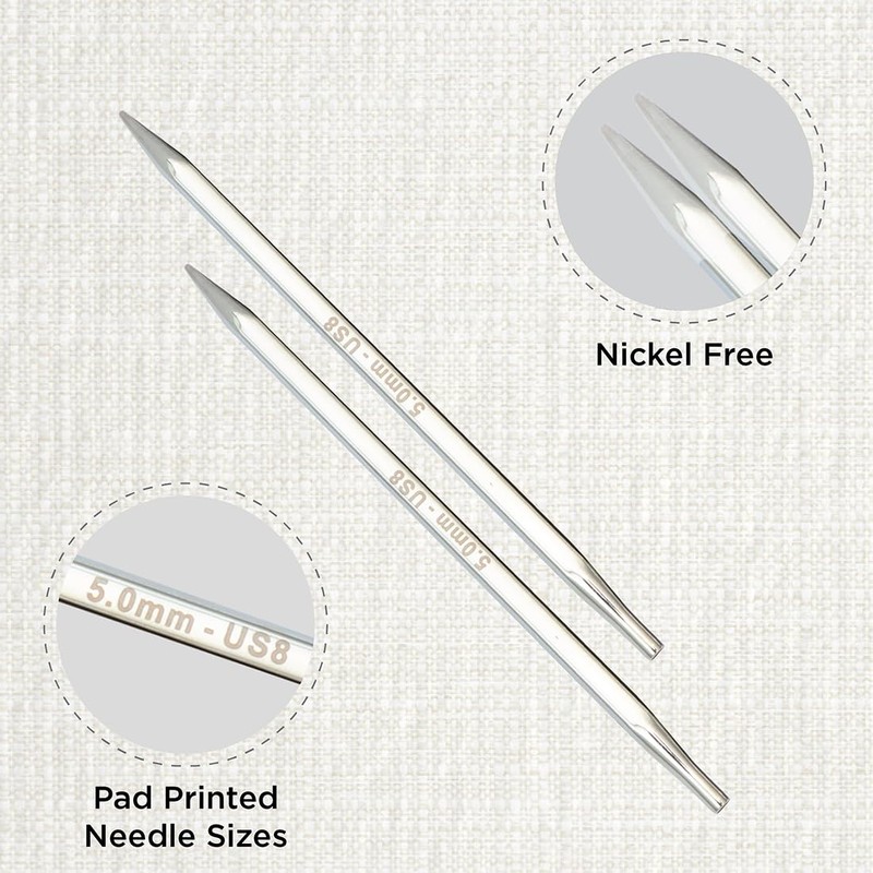 KnitPro Nova Cubics Interchangeable Circular Needles 5" (13cm) | 5.00mm