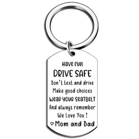 WXCATIM Drive Safe Keychain New Driver Gifts for 16 Year Old Boy GirlBirthday Christmas Gifts For Teen Boys Girls Sweet 16 Gift Ideas Trendy Stuff 2026