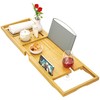 Premium Bathtub Tray Caddy, Expandable Bath Tray for Bathub, Luxury