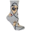 Wheel House Designs Pug Dog Gray Large Cotton Socks