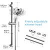 OFFO Shower Slide Bar 24 in Segmental Slide Bar Adjustable