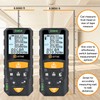 GTSE Laser Distance Meter 100M/328ft, 2 Bubble Levels, Portable Digital