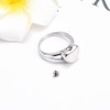 Simple Heart Cremation Urn Ring for Ashes Hold Loved Ones