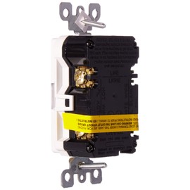 Leviton GFNL2-W Self-test SmartlockPro Slim GFCI Tamper-Resistant Receptacle with Guidelight and LED Indicator, 20-Amp, White