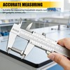 BAIQI Vernier Caliper Measuring Tool,0-6"/0-150mm Manual Stainless Steel Caliper,High Accuracy