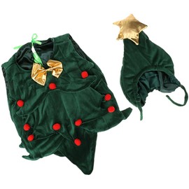 Various House lb010016a01n0 Cosplay Costume, Christmas Tree Kigurumi, Romper with Hat, Short Sleeve, For Babies, 0-12 Months