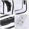 NATUCE 4 Pieces Transparent PVC Waterproof Travel Makeup Bag Toiletry