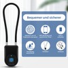 Anweller Fingerprint Cable Lock, Padlock with 38 cm Steel Cable,