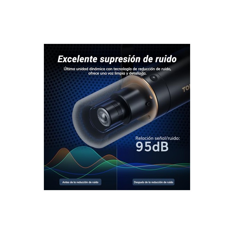 Micrófono Dinámico USB/XLR para PC, TONOR Profesional microphone Vocal con