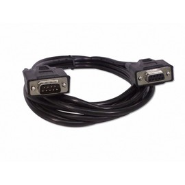 YCS Basics Black 10 Foot DB9 9 Pin Serial / RS232 Male/Female Extension Cable