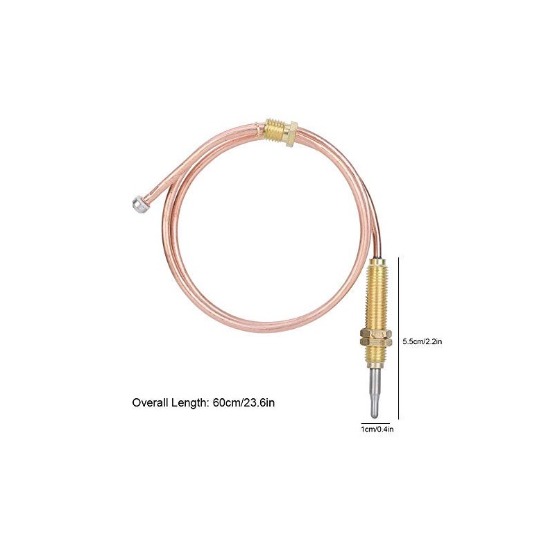 TOPINCN Thermocouple M8 Thread Heating Gas Burner Replacement Thermocouple Probe