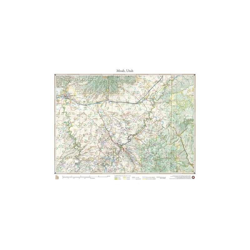 Benchmark Maps Moab, Utah Wall Map (18" x 24" -