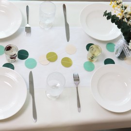 FRKOKRFA Non-Woven Table Runner, White, 25 m x 30 cm, Decorative Table Runner, Table Decoration, Table Runner Roll for Birthdays, Weddings, Christenings, Communion and Other Celebrations