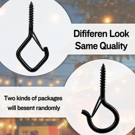 10PCS ceiling Hooks for Hanging Plants Hooks for Hanging Hanger Hooks for Outdoor String Lights Siding Hooks plant hooks for ceiling Cup Hooks Metal Hooks Hooks for Hanging Plants 2.2 Inches Black