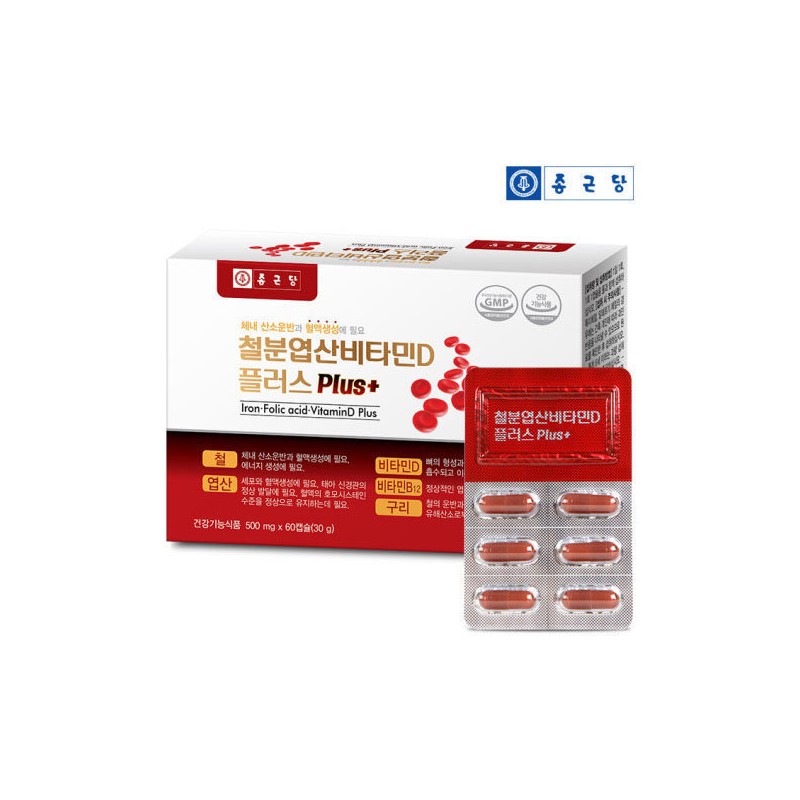 Chong Kun Dang Iron Folic Acid Vitamin D Plus 60