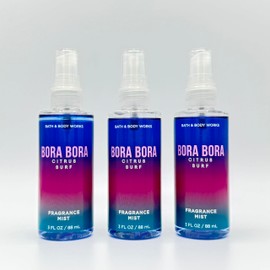 Bora Bora Citrus Surf 3-Piece Bath Bundle | Three TRAVEL SIZE Body Mists, 3oz Each