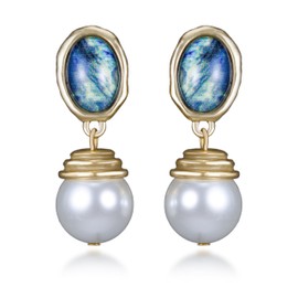 Melhill Pearls Drop Earrings for Women Pearls Dangle Earrings Hypoallergenic Handcrafted Elegant Boho Vintage Gifts for Women