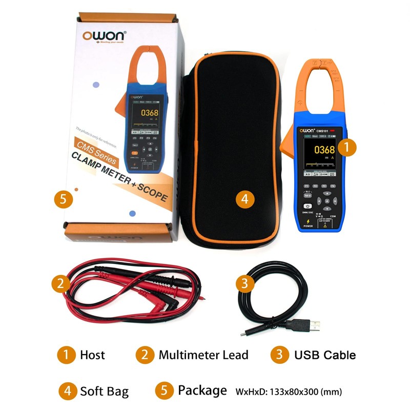 OWON CMS061 3 in1 Digital Clamp Meter Recorder Oscilloscope 20000