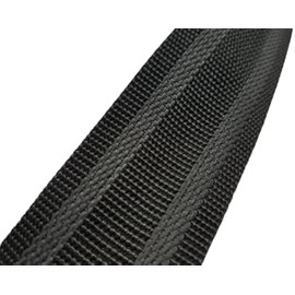 50 Yards - 2" Non-Slip Poly PRO Rubberized Webbing - Black - Works Great for Ratchet Strap Replacements and Shoulder Straps