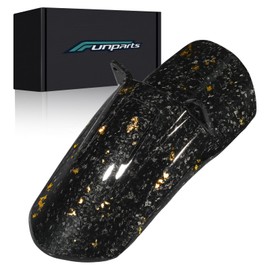 Funparts Sur Ron Rear Cushion Fender,Carbon Fiber Motorcycle Fender Mud Guard for Surron Sur Ron Light Bee X/S Segway X260 X160 Electric Dirt Bike Gold