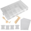 Embroidery Floss Organizer Box Milk White Cross Stitch Plastic Bobbins