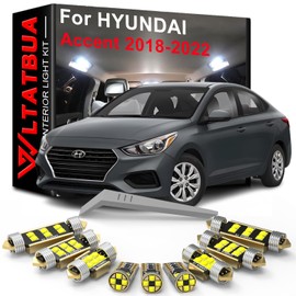 WLTATBUA LED Interior Light Kit Package Replacement for HYUNDAI Accent HC YC BN7 2018 2019 2020 2021 2022, Super Bright 6000K White Bulbs + Install Tool