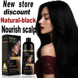 TOAE 3 in 1 Hair Dye Shampoo - Can cover gray hairs,Herbal Ingredients,Contains Ginseng Extract,Natural Haircoloring, black hairdye:_Golden-brown