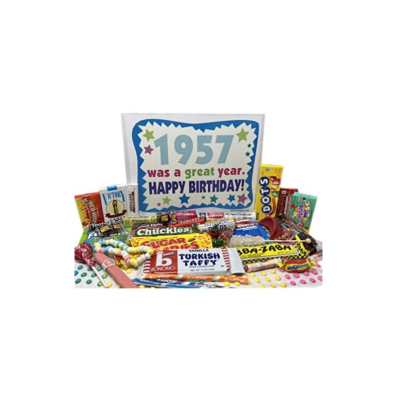 RETRO CANDY YUM ~ 1957 69th Birthday Gift Box of