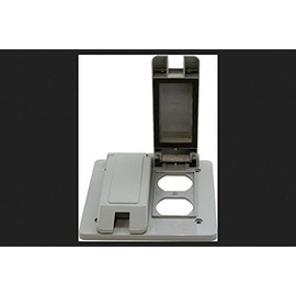 Cantex Duplex Outlet Cover Wp Pvc 2 Gang Gray