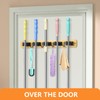 IMILLET Broom Holder Wall Mount, Bamboo Broom Hanger with 5